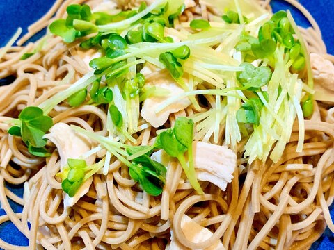 ＊ささみとかいわれのぶっかけ蕎麦＊